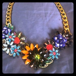 Statement brooch necklace.
